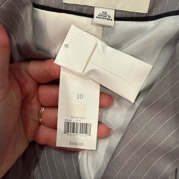 Banana Republic Gray Short Sleeve Fit & Flare Dress - Size 10 (NWT) - Picture 3 of 3